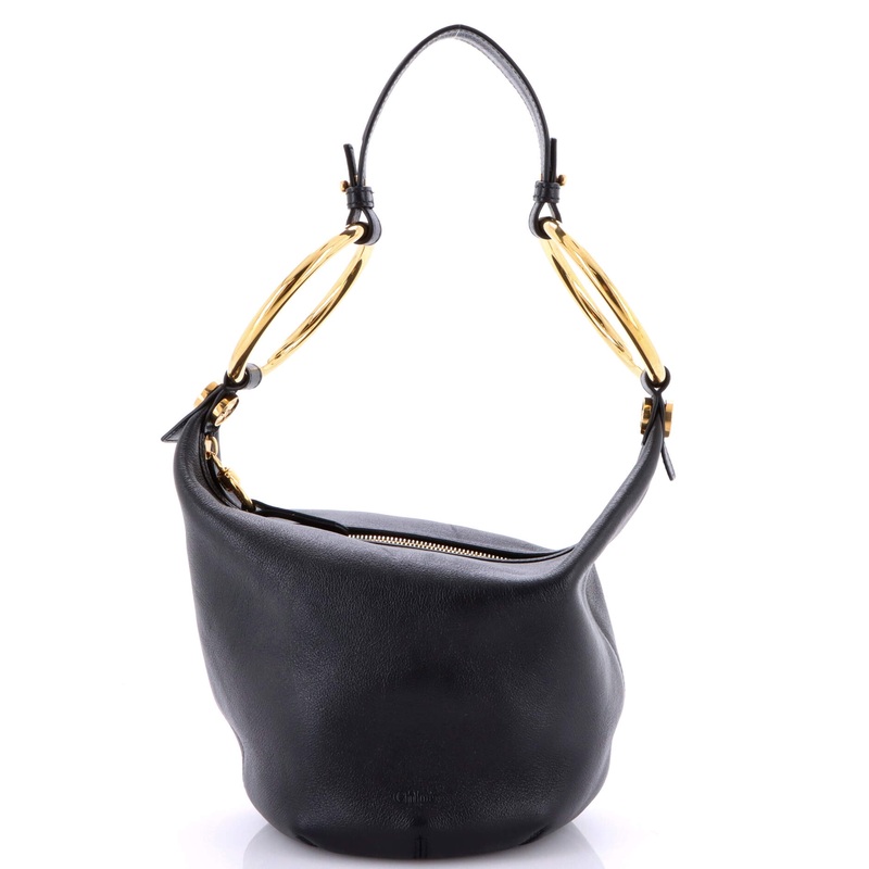 Bracelet Zip Shoulder Bag Leather Small