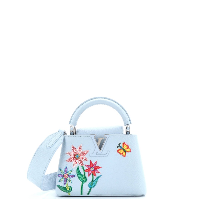 Capucines Bag Yayoi Kusama Flowers Taurillon Leather Mini