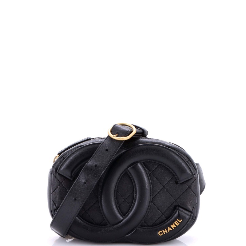 Coco Midnight Camera Case Quilted Lambskin Small