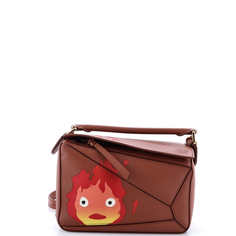 Howls Moving Castle Puzzle Bag Inlaid Leather Small