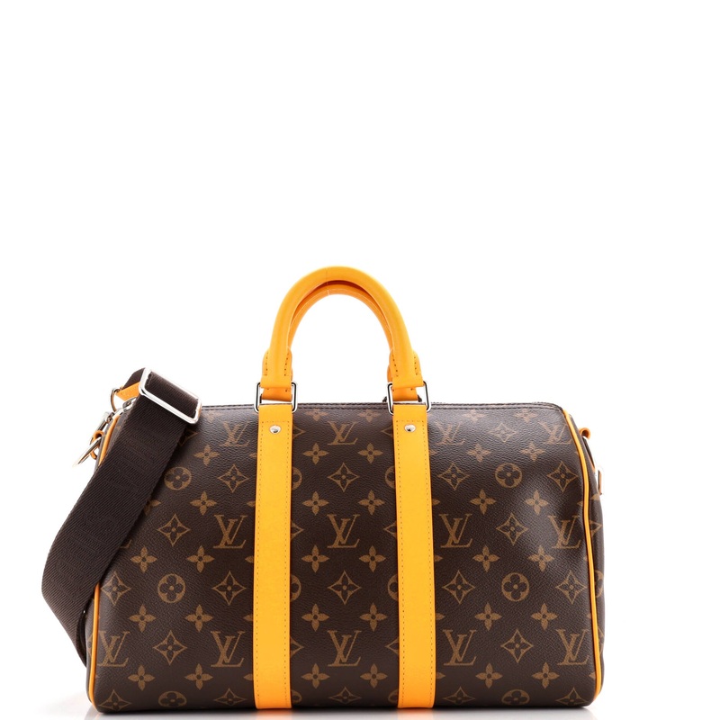 Keepall Bandouliere Bag Macassar Monogram Canvas 35