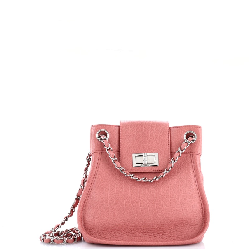 Mademoiselle Lock Accordion Shoulder Bag Leather Small