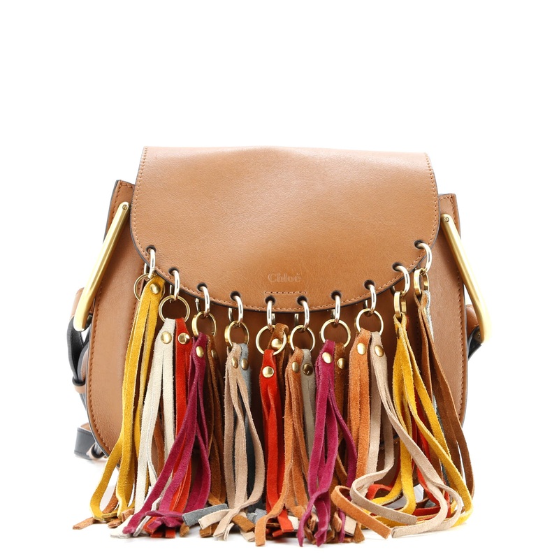 Multicolor Fringe Hudson Bag Leather Small
