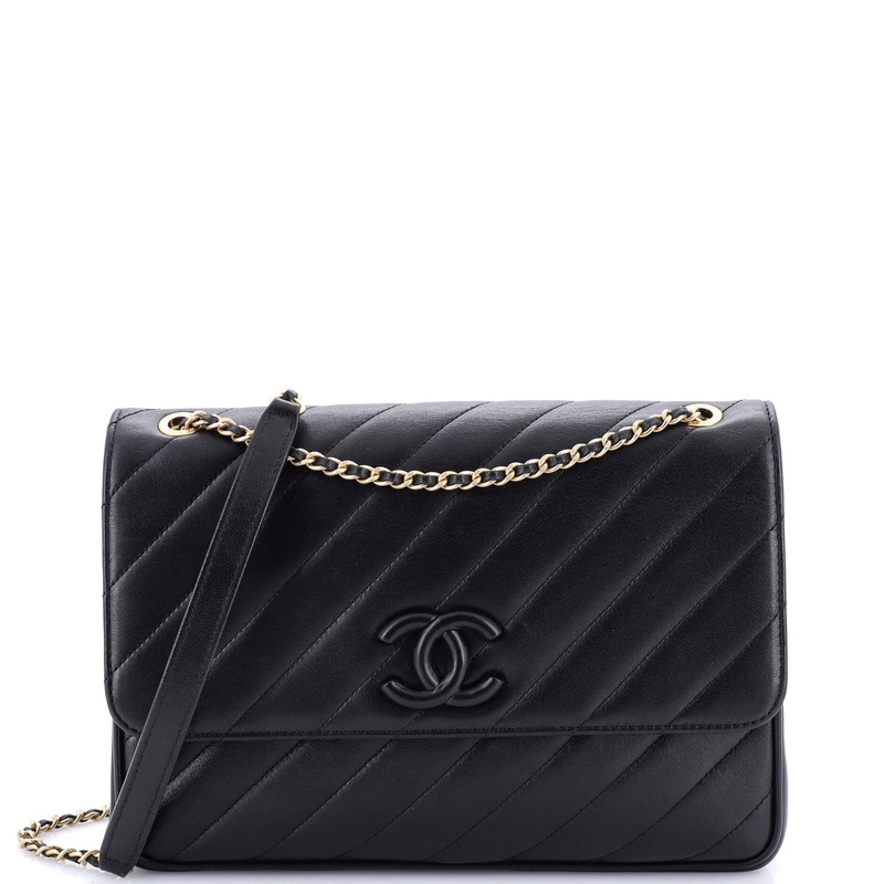Paris-Salzburg Coco Vintage Flap Bag Diagonal Quilted Lambskin Jumbo