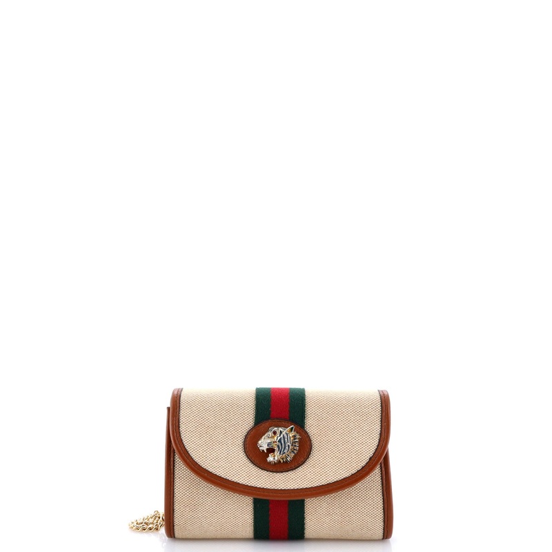Rajah Web Chain Shoulder Bag Vintage Web Canvas Mini