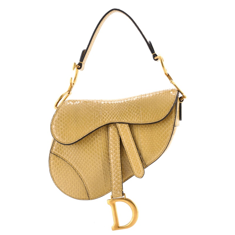 Saddle Handbag Python Mini