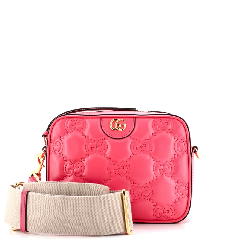 Zip Camera Bag GG Matelasse Leather Small