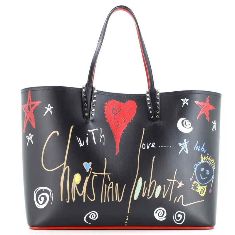 Cabata East West Tote Printed Leather Large