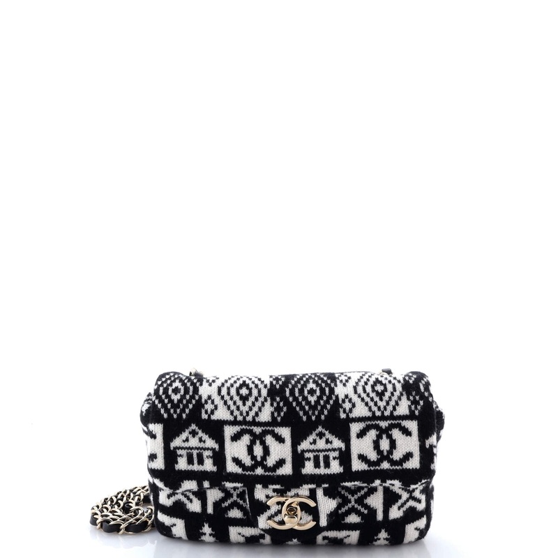 Coco Neige Flap Bag Cashmere Knit Mini