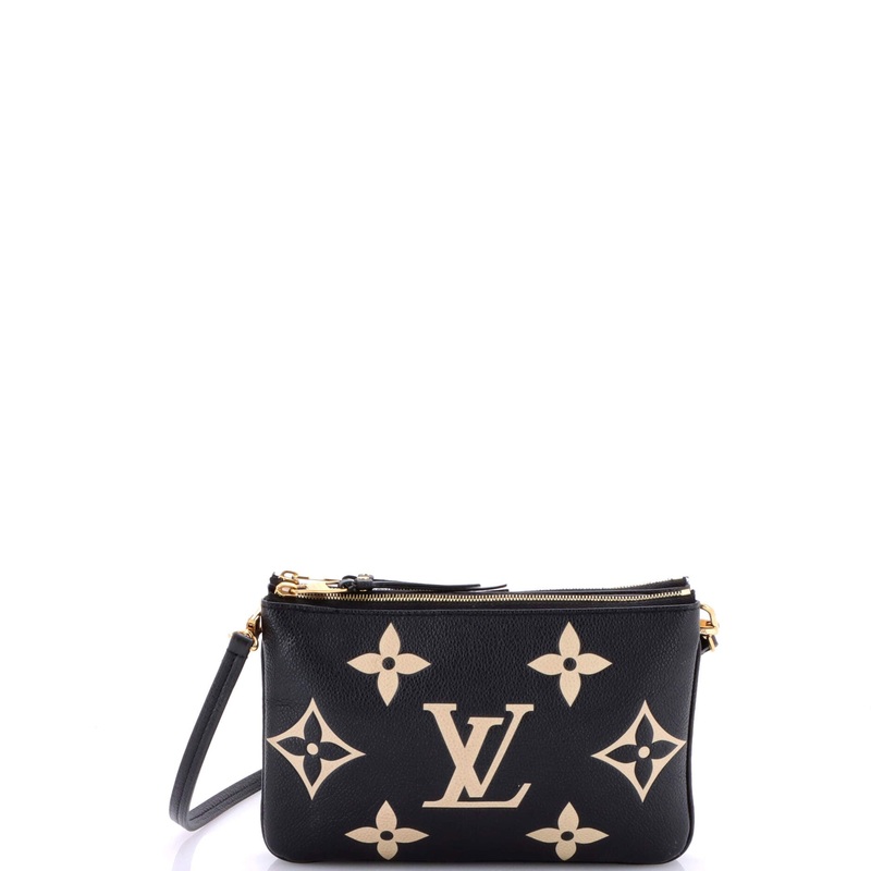 Double Zip Pochette Bicolor Monogram Empreinte Giant