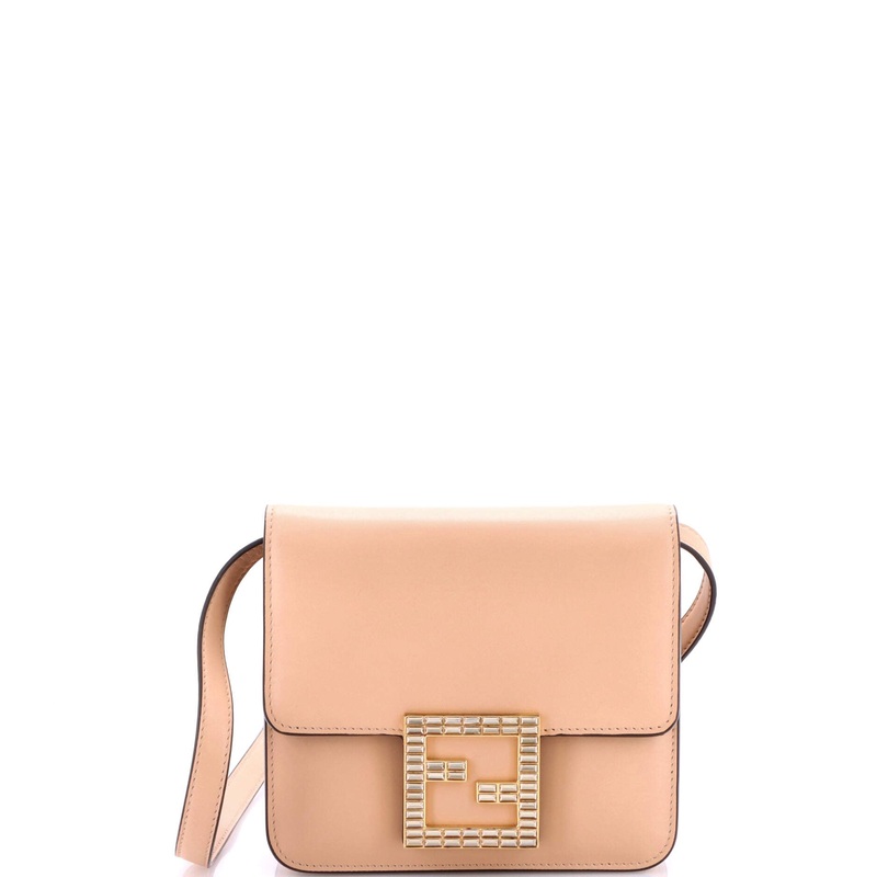 Fab Shoulder Bag Leather with Crystal Detail