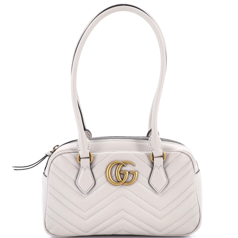 GG Marmont Top Handle Shoulder Bag Matelasse Leather Small