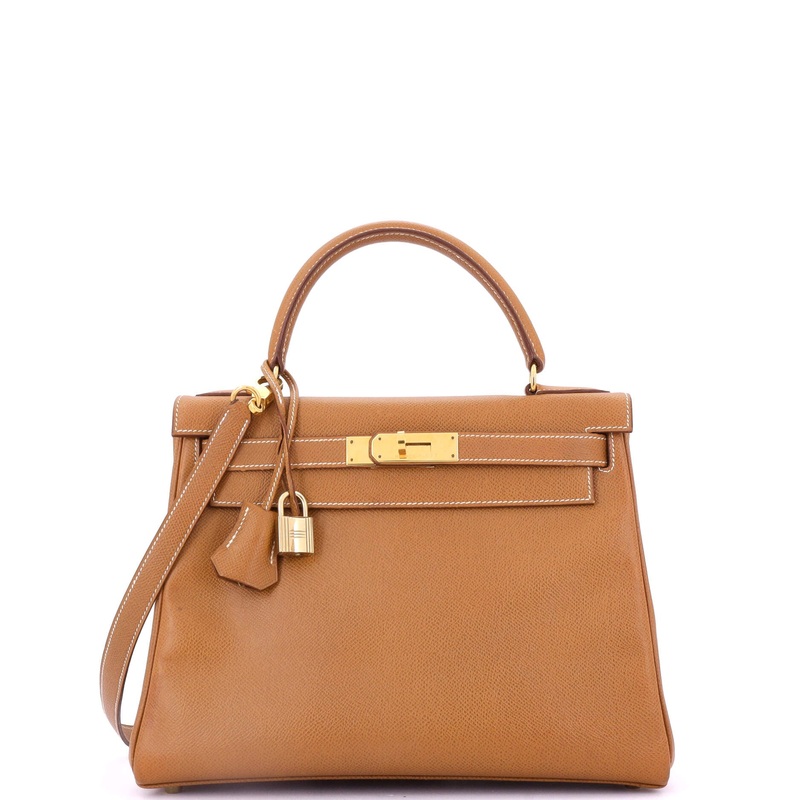 Kelly Handbag Gold Courchevel with Gold Hardware 28