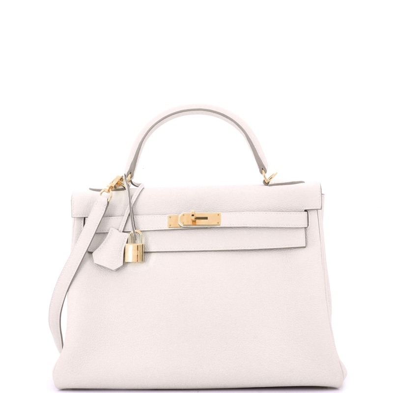 Kelly Handbag Light Togo with Gold Hardware 32
