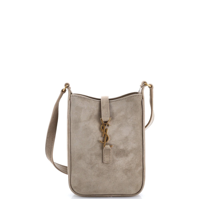Le 5 a 7 Vertical Shoulder Bag Suede Mini