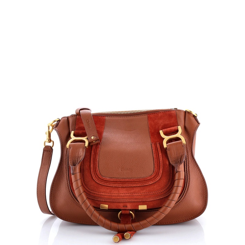 Marcie Satchel Leather and Suede Small