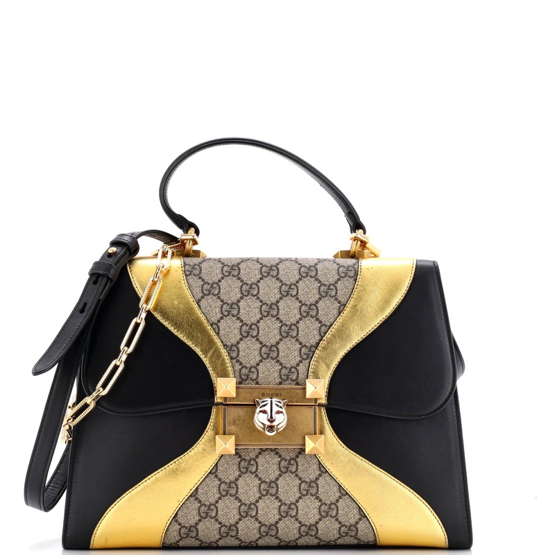 Osiride Top Handle Bag GG Coated Canvas and Leather Medium