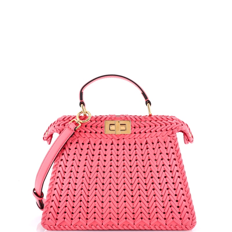 Peekaboo ISeeU Bag Woven Leather Small
