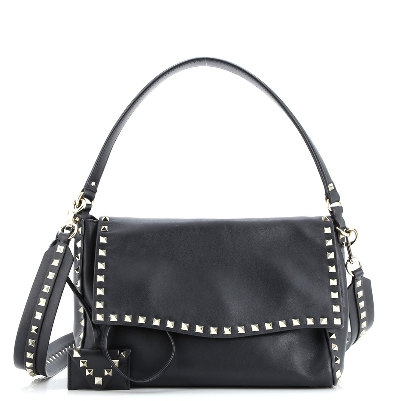 Rockstud Top Handle Bag Leather Small