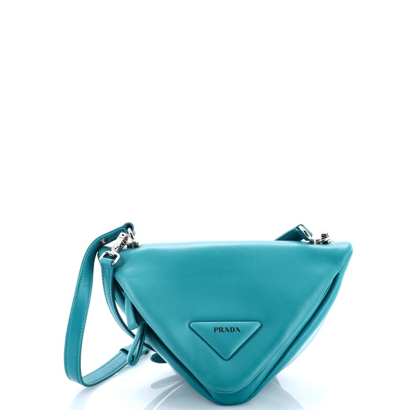 Triangle Convertible Zip Handbag Leather Small