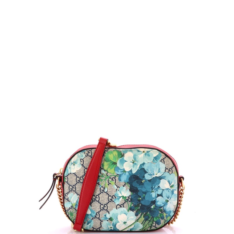 Chain Crossbody Bag Blooms Print GG Coated Canvas Mini