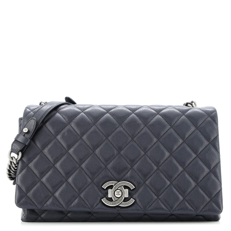 City Rock Flap Bag Quilted Goatskin Large