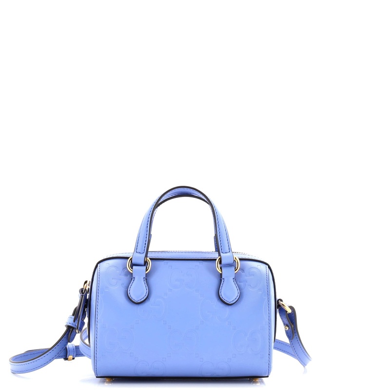 Convertible Top Handle Bag Jumbo GG Embossed Leather Mini