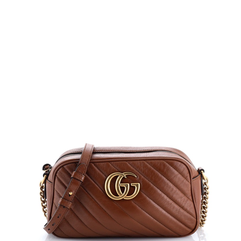 GG Marmont Shoulder Bag Diagonal Quilted Leather Small