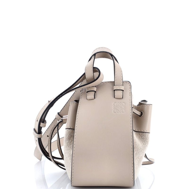 Hammock Bag Leather and Canvas Mini