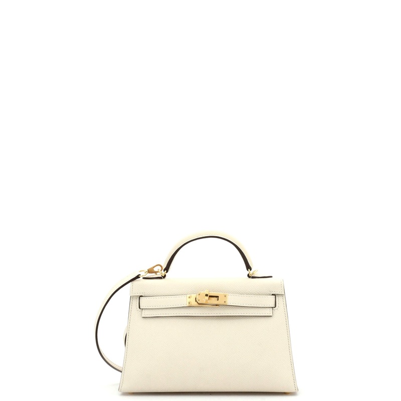 Kelly Mini II Bag Light Epsom with Gold Hardware 20