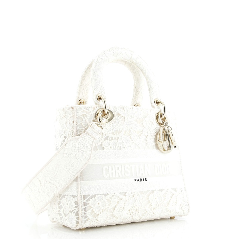 Lady D-Lite Bag Embroidery with Macrame Effect Medium