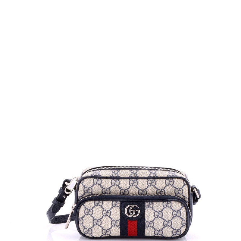 Ophidia Front Pocket Convertible Belt Bag GG Coated Canvas with Leather Mini