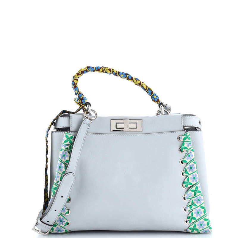 Peekaboo Bag Leather with Ribbon Whipstitch Regular