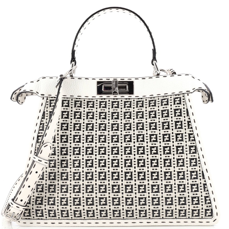 Peekaboo ISeeU Bag Woven Leather Medium
