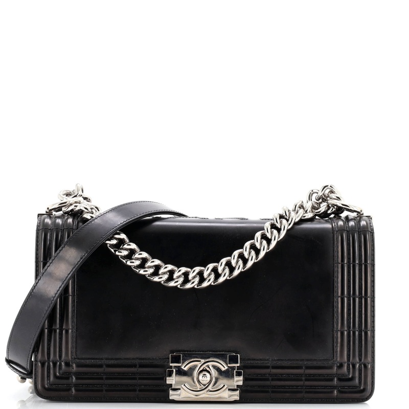 Reverso Boy Flap Bag Glazed Calfskin Old Medium