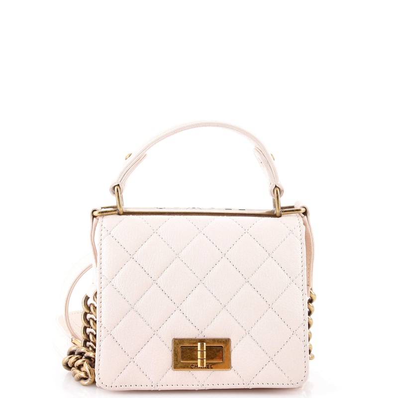 Rita Top Handle Flap Bag Quilted Goatskin Small