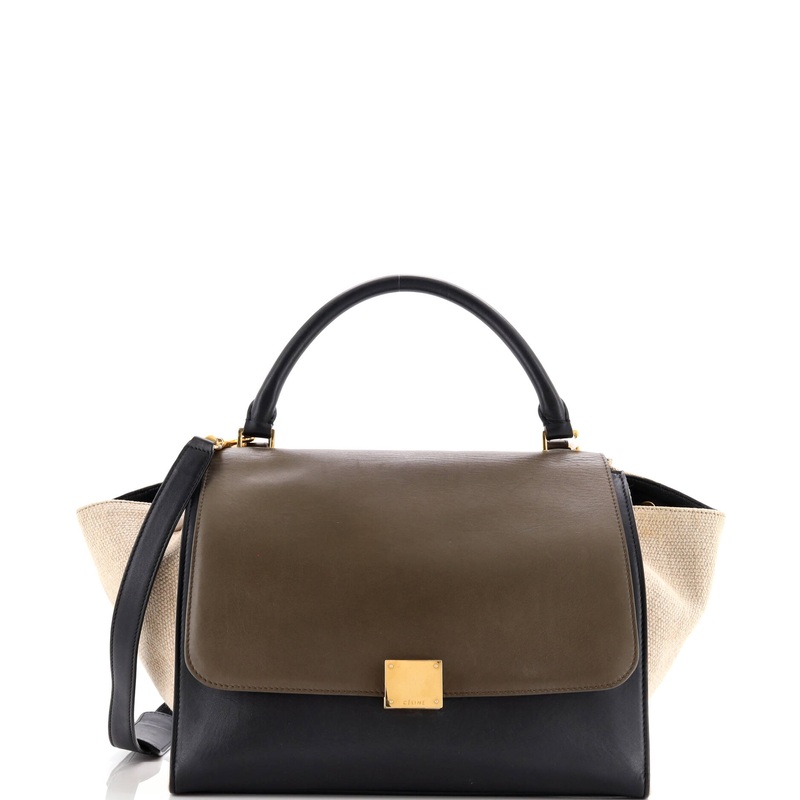 Trapeze Bag Leather with Canvas Medium