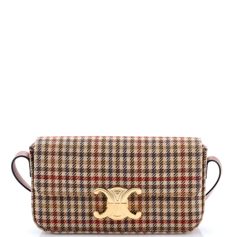 Triomphe East-West Shoulder Bag Tweed