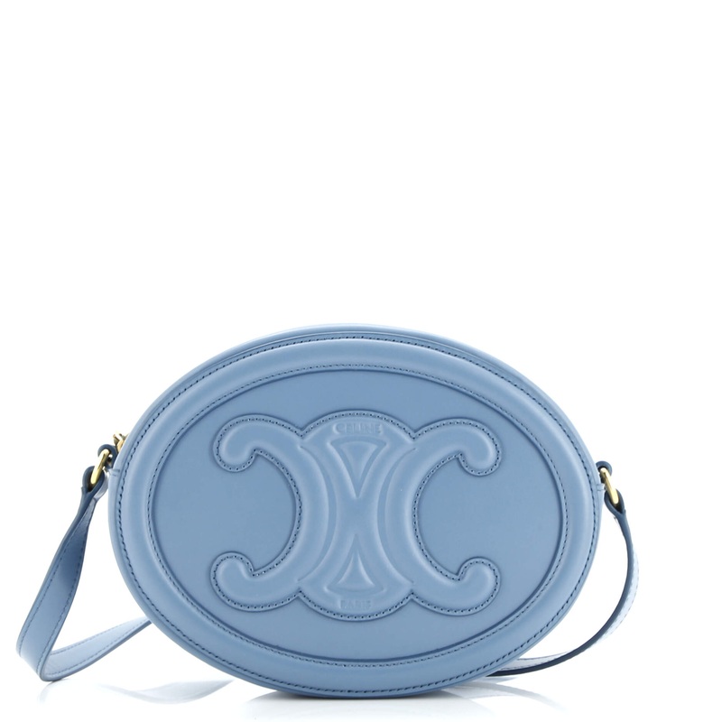 Triomphe Oval Crossbody Bag Leather