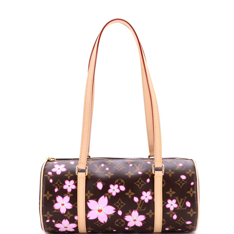 x Takashi Murakami Cherry Blossom Papillon Handbag Limited Edition Cherry Blossom Monogram MM
