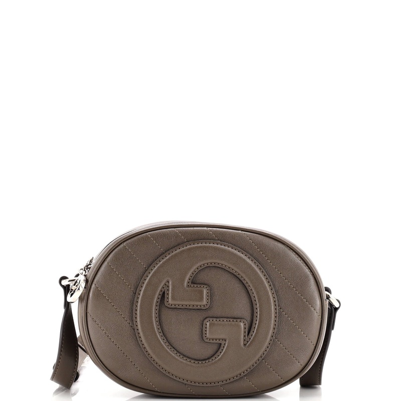 Blondie NM Round Camera Bag Diagonal Quilted Leather