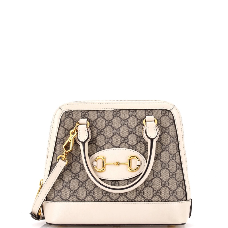 Horsebit 1955 Top Handle Bag GG Coated Canvas Small
