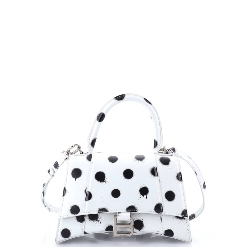 Hourglass Top Handle Bag Printed Leather Small