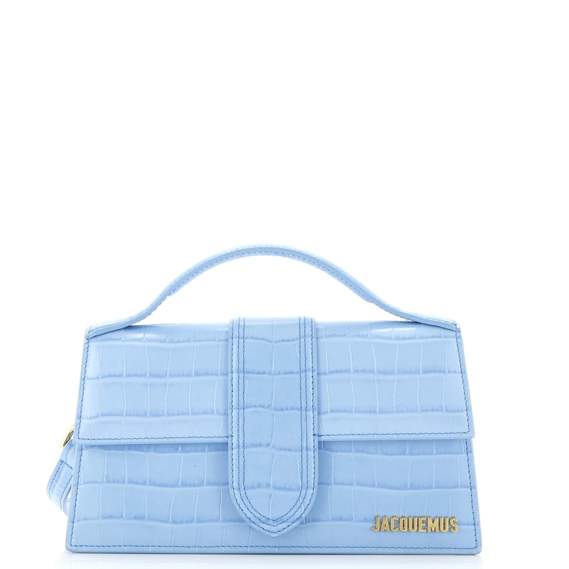 Le Grand Bambino Flap Bag Crocodile Embossed Leather