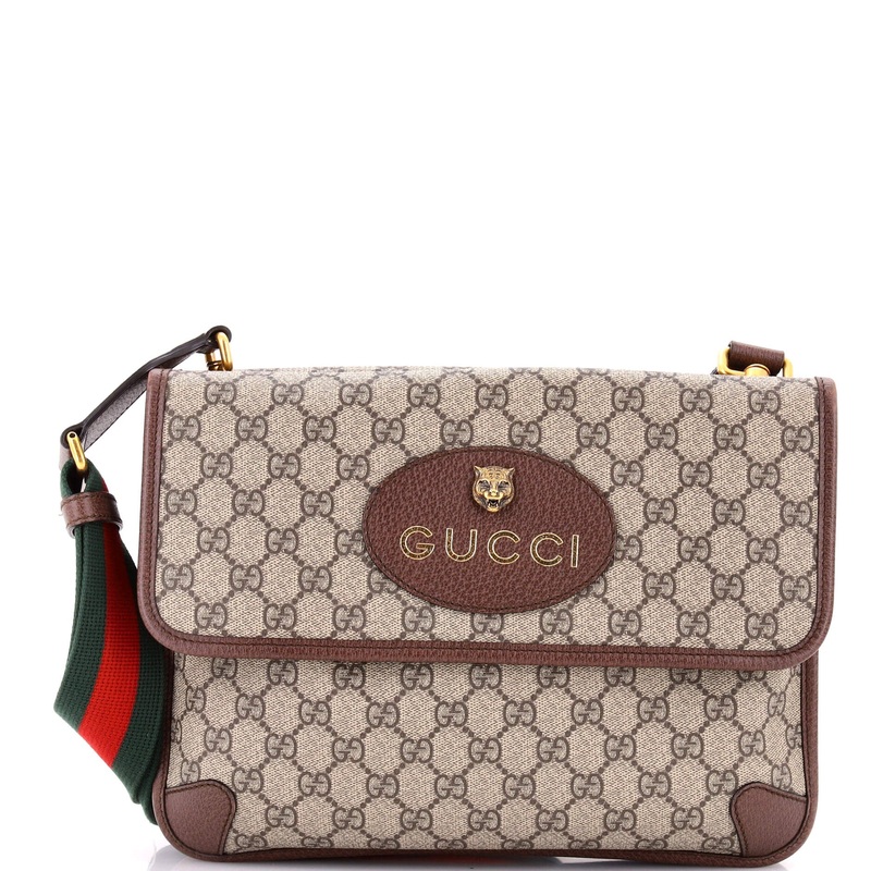 Neo Vintage Flap Messenger GG Coated Canvas Medium