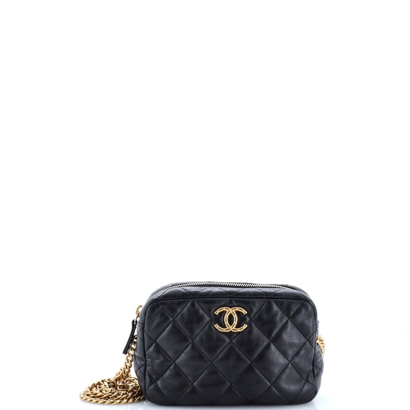 Pillow Crush Camera Bag Quilted Lambskin Mini