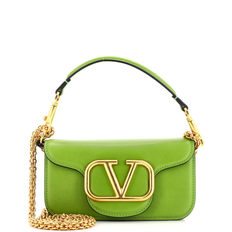 VLogo Loco Flap Shoulder Bag Leather Small