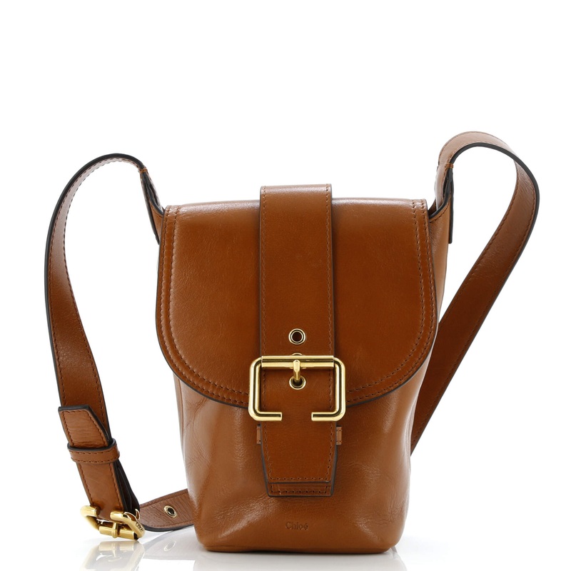 Camera Shoulder Bag Leather Mini