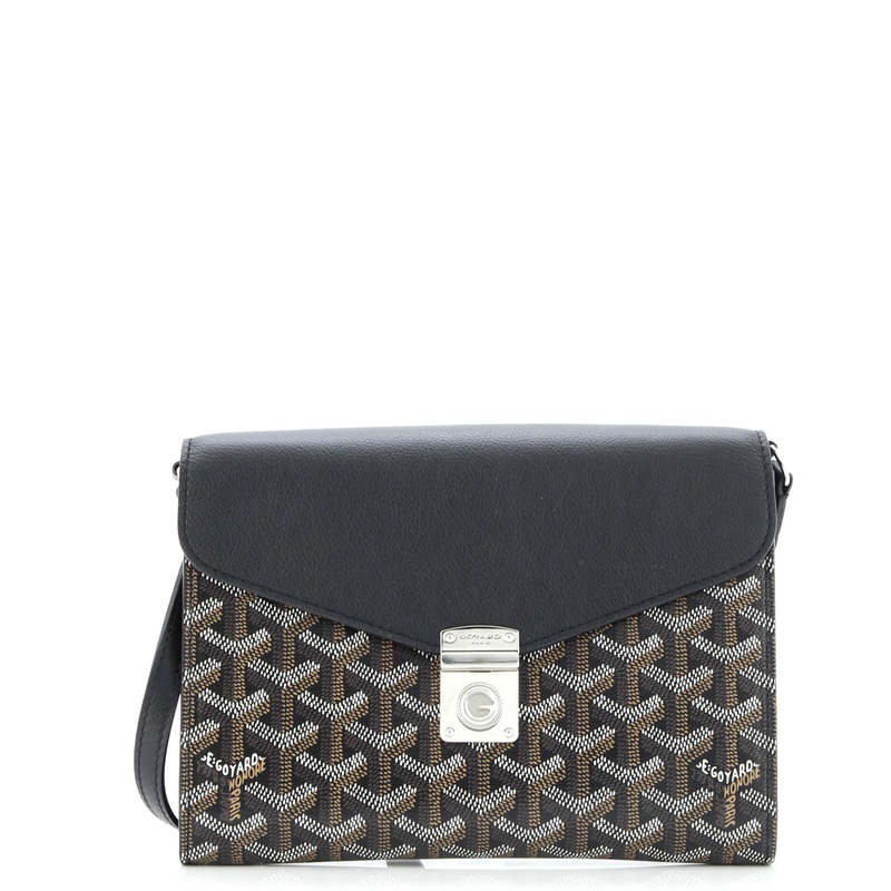 Chypre Wallet on Strap Coated Canvas with Leather