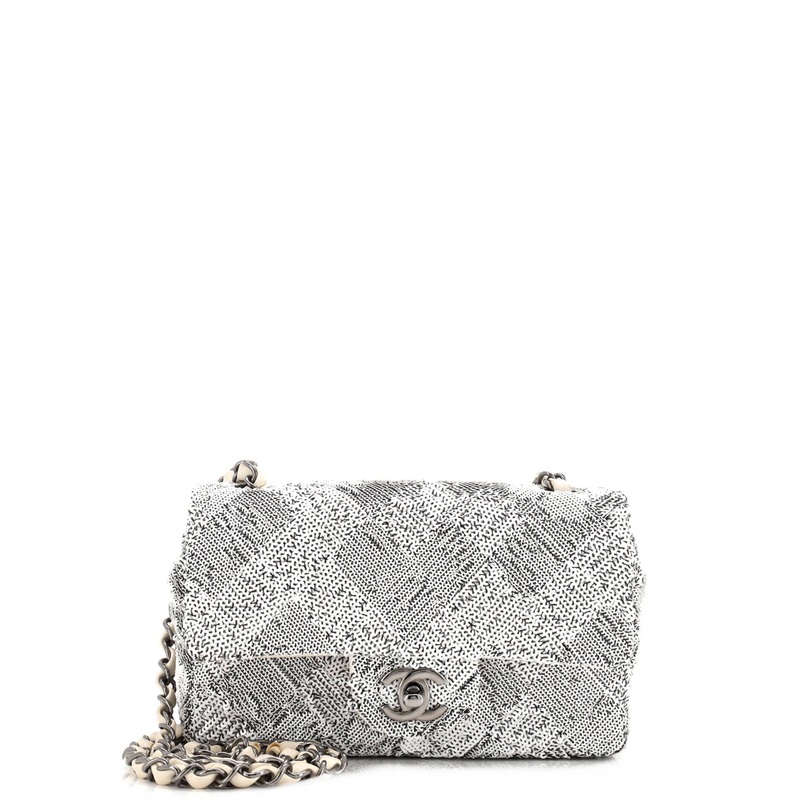 Classic Single Flap Bag Quilted Sequins Mini